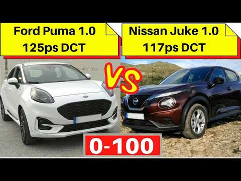 Nissan Juke 1.0 DCT 117ps VS Ford Puma 1.0 DCT 125ps 0-100km/h Acceleration Test | PeriTroxon.gr