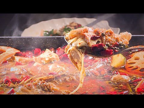 火辣辣川味重慶烤魚 - 台灣美食│Chong Qing Grilled Fish - Taiwanese Food