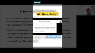 Why Nursing Professionalism Matters #shorts