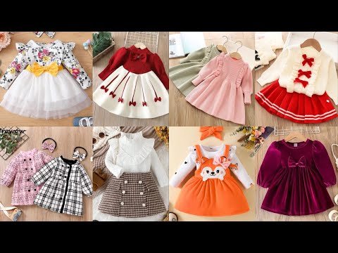 Baby Girl Winter Wear Collection 2024-25//Full Sleeves Winter Outfits for Child//Trendy Winter Cloth