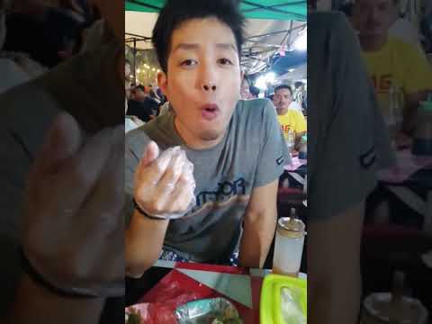 Japanese reaction while eating kinilaw @ Roxas night market in Davao