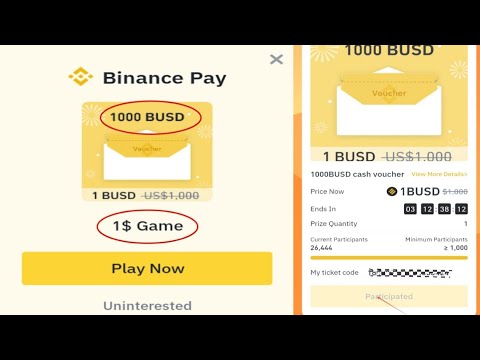 Earn 1000 BUSD by just playing 1$ Game on Binance || Binance Pay Game || Hurry b4 end