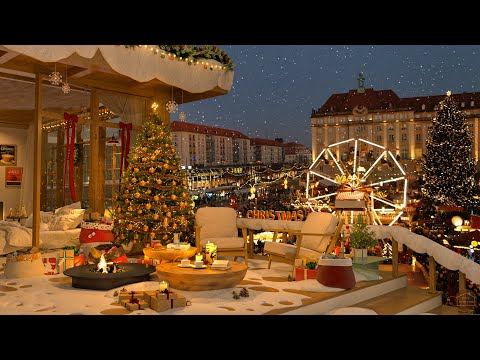 Festive Jazz Evenings 2025 🎄 | Warm Fireplace Ambience with Soothing Jazz for Relaxation