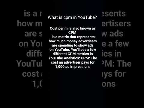 What is CPM in YouTube? get the answer now #contentcreator #monetization