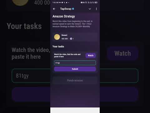 Amazon Strategy tapswap video code#tapswap #tapcoin #bitcoin #crypto #foryou #foryoushorts #foryou