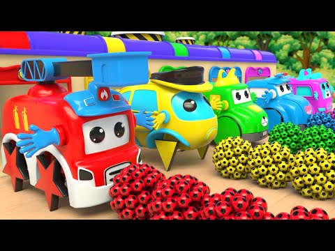 Bingo Song + Wheels On the Bus - Soccer balls and unusual wheels - Baby Nursery Rhymes & Kids Songs