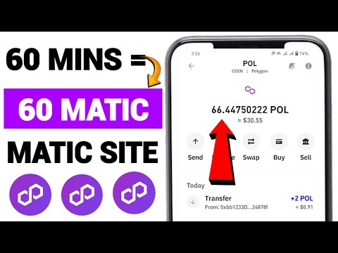 60 Mins = 66 Polygon Matic 🤑 Free Matic Site Without Investment