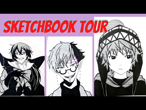 Sketchbook Tour - Inktober Edition #artsyfam #trending #viral #inktober #sketchbooktour #sketchbook