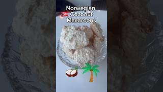 3 ingredient Delicious Cookies! Norwegian Coconut Macaroons! #shorts #coconutrecipes