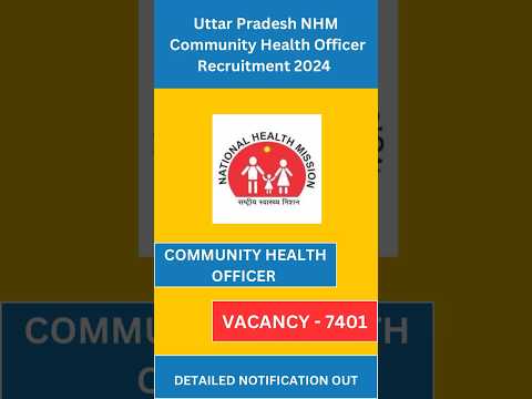 UP NHM Community Health Officer Notification 2024 | Latest Government Jobs 2024