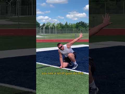 40 yard dash hand placement #footballtips #combine #40yarddash