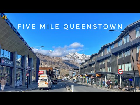 Queenstown Five Mile Shopping Centre Walk Jun 2024 | Queenstown Winter | New Zealand Walking Tour 4K