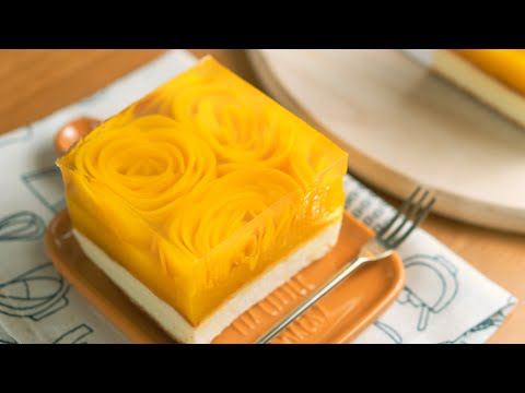 芒果玫瑰果冻蛋糕 | 清新凉爽的夏日高颜值甜品 💛 Mango Roses Jelly Cake [ENG SUB] [My Lovely Recipes]