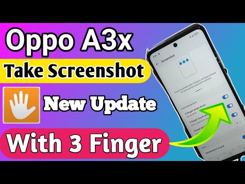 Oppo A3x Take screenshot use 3 Finger