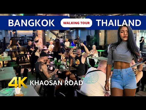 [4k] Thailand BANGKOK NIGHTLIFE 2023 🇹🇭 Khaosan road