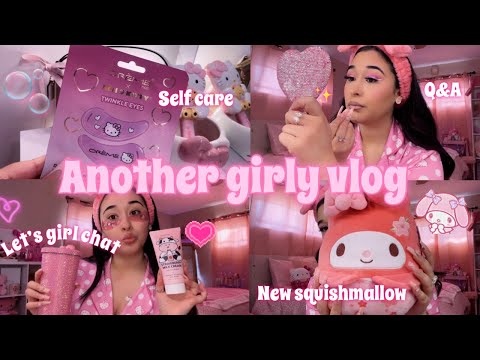 GIRLY VLOG ♡: makeup, hair, self care, car update / Q&A & new squishmallow