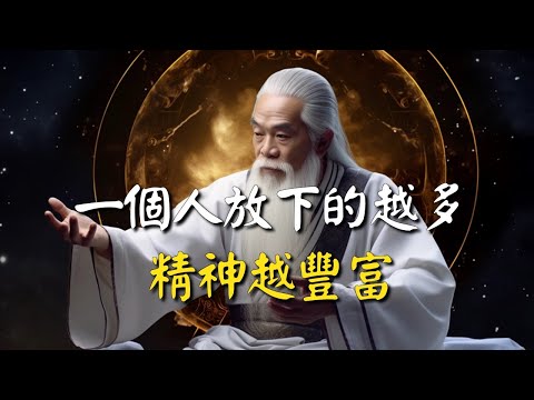 一個人放下的越多，精神越豐富 #禪能量