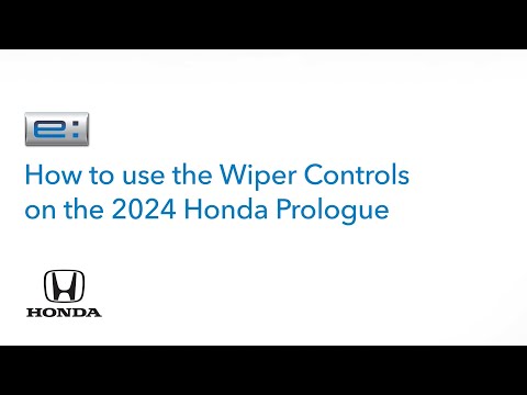 Honda Prologue | How to Use the Wiper Controls