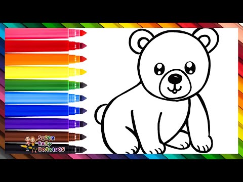 Draw And Color A Bear 🐻🌈 Drawings For Kids