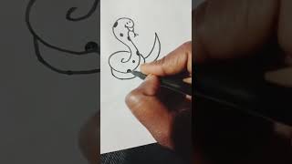 Snake 🐍 step by step drawing#art #ytvairalshort #shortsdrawing