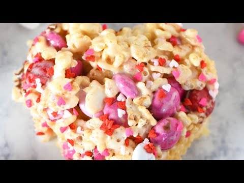 Fun and Easy Valentine Rice Krispie Treats with M&M's