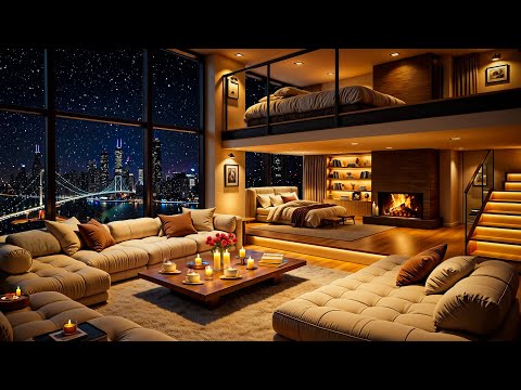 Winter Late Night Jazz ❄ Tender Jazz Saxophone Music in Luxury Apartment Ambience for Relax & Sleep