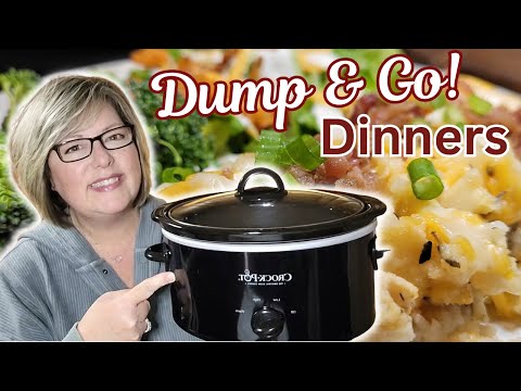 5 Ingredient DUMP AND GO Crockpot Meals That Will Be YOUR NEW FAVORITES! Easy Slow Cooker Recipes!