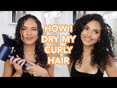 HOW TO DIFFUSE CURLY HAIR for volume AND definition