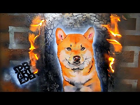 Shiba Dog | Little Japanese Dog by Spray Art Eden