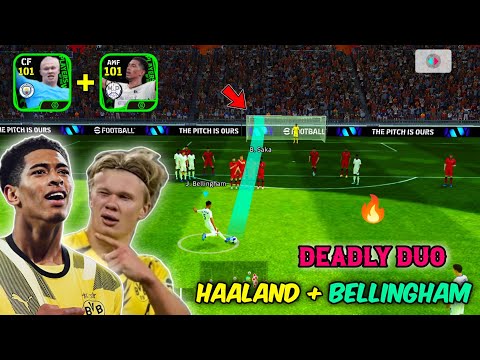 E. HAALAND + J. BELLINGHAM Deadly Duo 🔥 Reuniting | eFootball 2024 Mobile