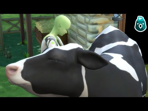 Just an ALIEN doing regular ALIEN things | Let's Play The Sims 4: Cottage Living #14 🐄