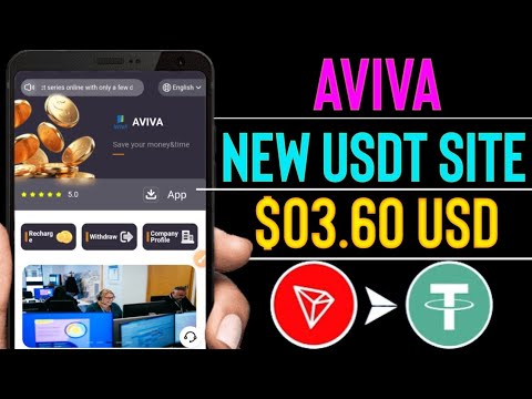 AVIVA New Usdt Earning Site Today Earn Usdt With Withdrawal Proof|New Usdt Investment Site In 2024