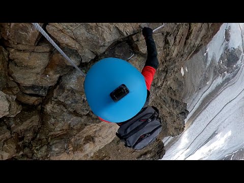 360 Piz Trovat Via Ferrata Video - Challenging Vertical Wall Climb Switzerland