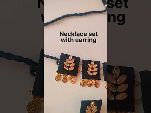 fabric jewellery, Necklace set with earring #shortsfeed #shortsviral #shortvideo #shorts #fashion