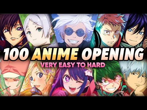 GUESS THE ANIME OPENING [VERY EASY - VERY HARD] 100 OPENINGS