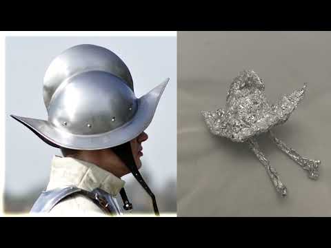 Morion Helmet - Aluminum Foil Sculpture