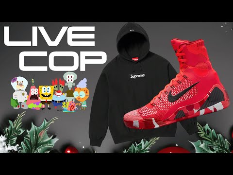 LIVE COP SUPREME BOX LOGO, KOBE 9 ELITE & CPFM SPONGEBOB