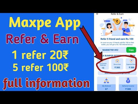 Maxpe App Refer And Earn । Maxpe App Se Refer Karke Paise Kaise Kamaya ।