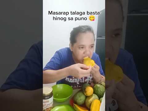 Manggang Bisaya Mukbang #yummy #asmr #mangganghinog #mangganghilaw #manggawithbagoong #cravings