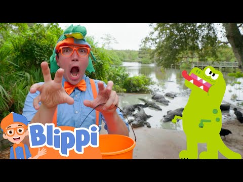 Blippi's Alligator Trick or Treat Halloween Adventure! | Kids Cartoons | Party Playtime!