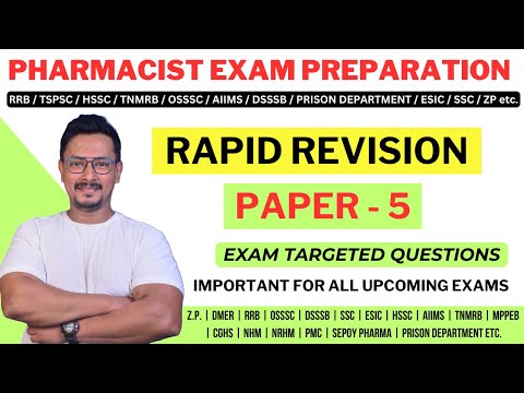 PHARMACIST EXAM PREPARATION / TSPSC / RRB / MHSRB / DMER / TNMRB / PRISON DEPARTMENT / AIIMS / SSC