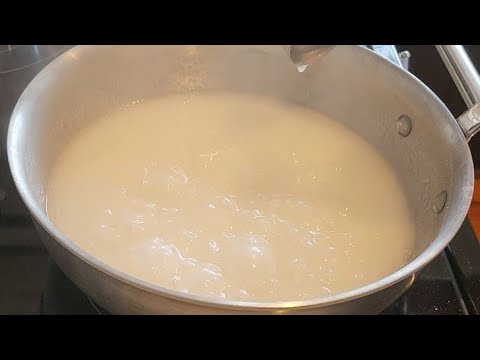 How to make glutinous rice paste for Kimchi(찹쌀풀 만들기)