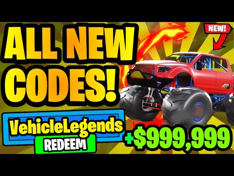 Vehicle Legends New *MONSTER TRUCK* Update Codes! (Vehicle Legends Codes)