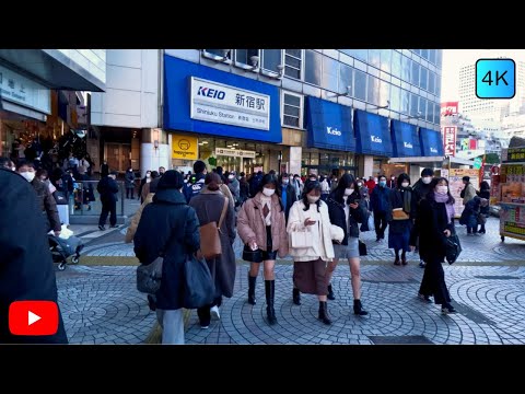 [4K] Tokyo Shinjuku - Amazing Evening Walk Tour around Shinjuku Station (Christmas Eve 2022)