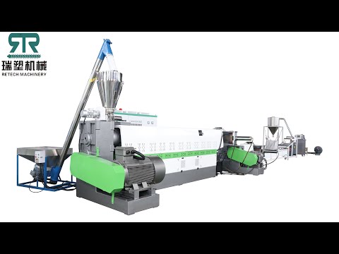 Hard Plastic Regrind HDPE PP Flakes Recycling Pelletizing Machine (RHSJ150-150)