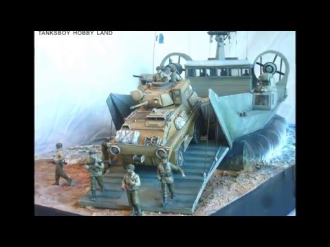 Step by step to build a LCAC diorama 纸製氣墊登陸艇與裝甲車製作全紀錄