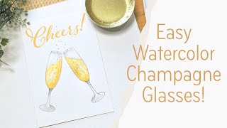 How to Paint Champagne Glasses