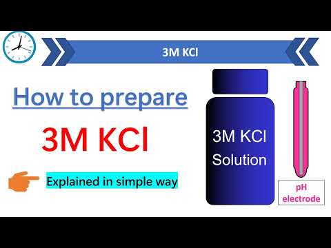 How to prepare 3M KCL solution | KCl solution preparation for storing pH electrode