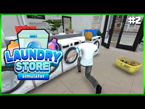 Laundry Store Simulator - First Look - Staff Upgrades - Episode #2