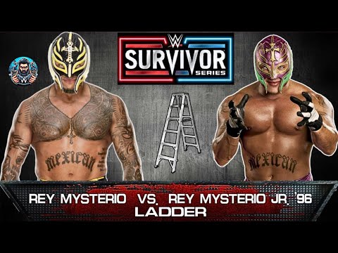 WWE Rey Mysterio 2024 vs Rey Mysterio Jr. 1996 | Ladder Match | Survivor Series